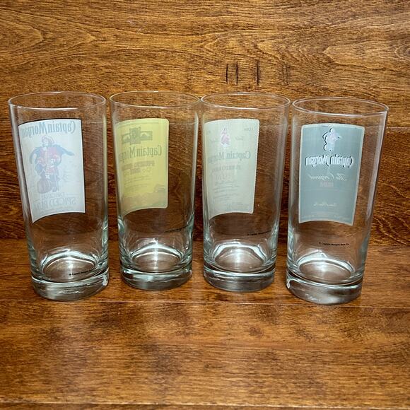 CAPTAIN MORGAN Rum Official Bar Crew High Ball Glasses 15oz - Picture 4 of 4